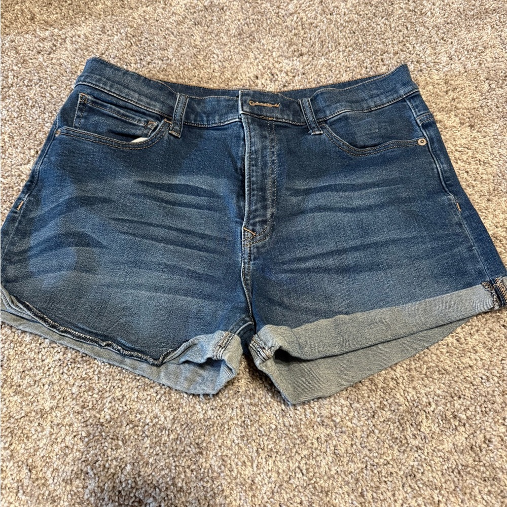 Express Dark Blue Jean Shorts